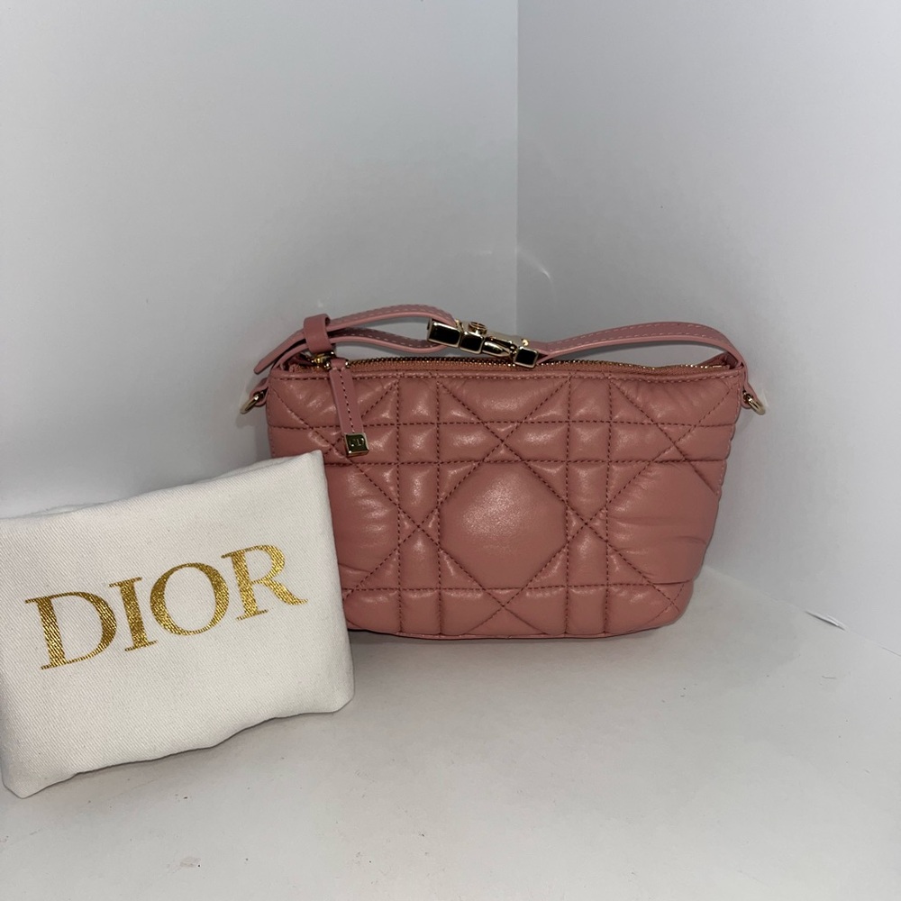 Dior Pink Quilted Shoulder Bag